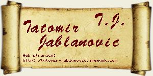 Tatomir Jablanović vizit kartica